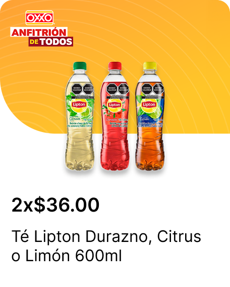 Te Lipton Durazno o Citrus y Limon 600ml