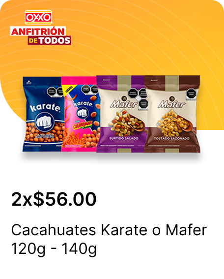 Cacahuates Karate o Mafer 120g  140g