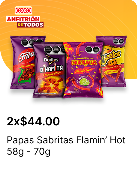 Papas Sabritas Flamin Hot 58g  70g