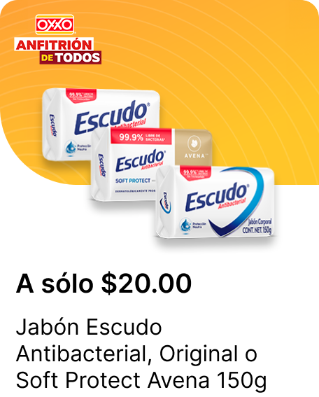 Jabon Escudo Antibacterial o Original o Soft Protect Avena 150g