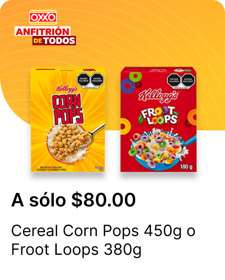 Cereal Corn Pops 450g o Froot Loops 380g