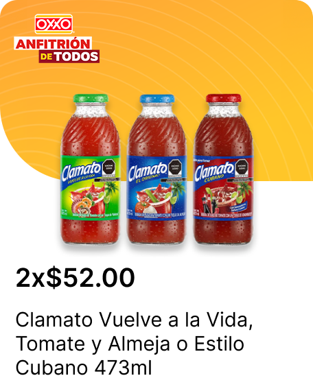 Clamato Vuelve a la Vida o Tomate y Almeja o Estilo Cubano 473ml