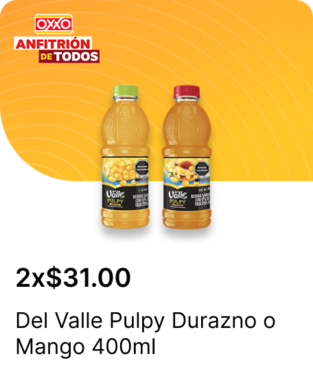 Del Valle Pulpy Durazno o Mango 400ml
