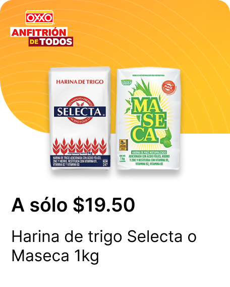 Harina de trigo Selecta o Maseca 1kg