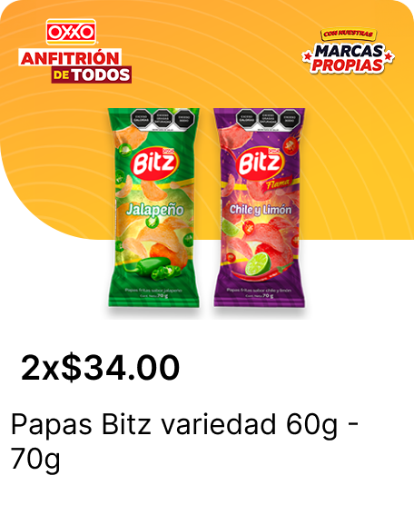 Papas Bitz variedad 60g  70g 