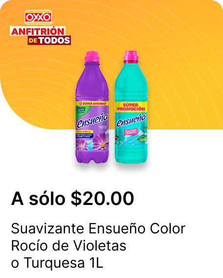 Suavizante Ensueno Color Rocio de Violetas o Turquesa 1L