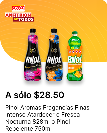 Pinol Aromas  Fragancias Finas Intenso Atardecer o Fresca Nocturna 828ml o Pinol Repelente 750ml