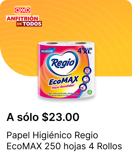 Papel Higienico Regio EcoMAX 250 hojas 4 Rollos
