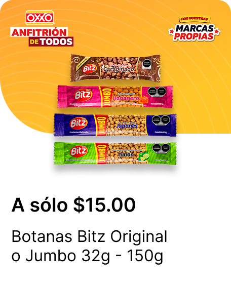 Botanas Bitz Original o Jumbo 32g a 150g