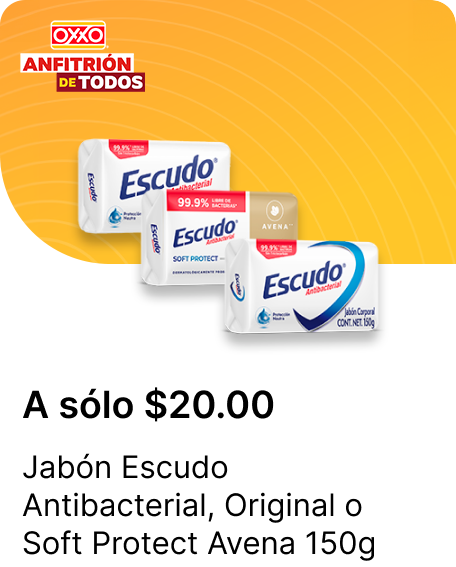 Jabon Escudo Antibacterial o Original o Soft Protect Avena 150g