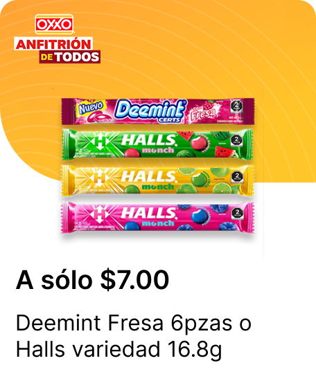 Deemint Fresa 6pzas o Halls variedad 16.8g