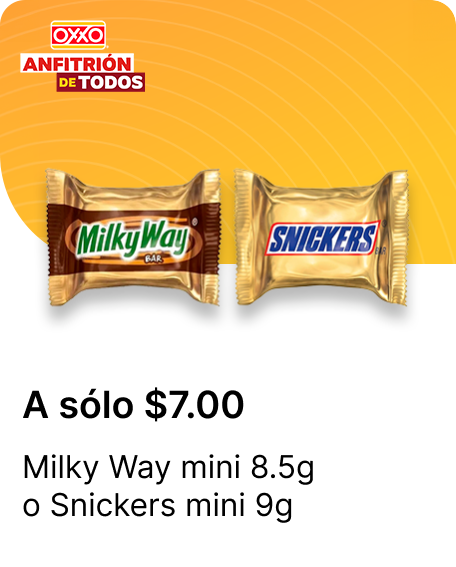 Milky Way mini 8.5g o Snicker mini 9g