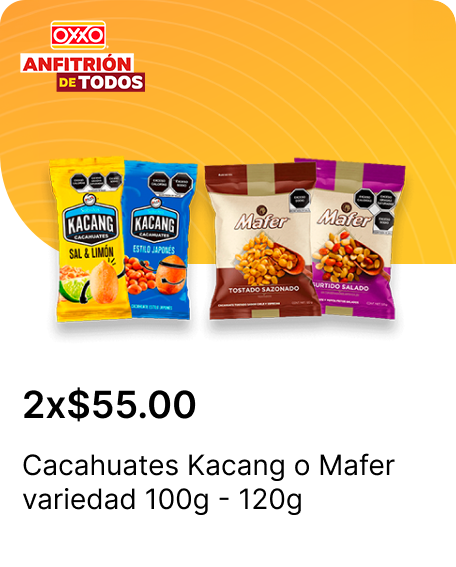 Cacahuates Kacang o Mafer variedad 100g a 120g