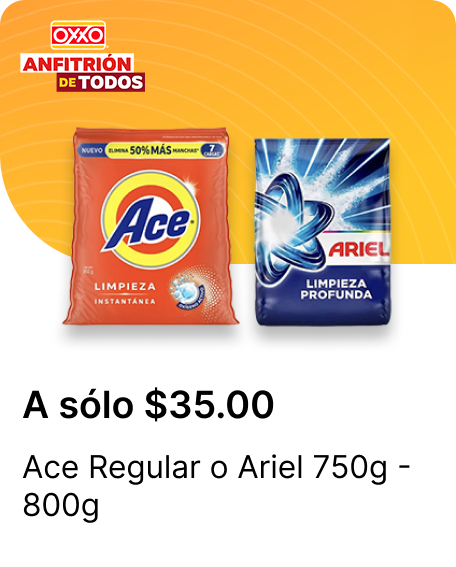 Ace Regular o Ariel 750g a 800g