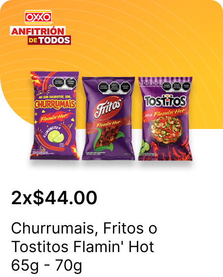 Churrumais o Fritos o Tostitos Flamin Hot 65g a 70g
