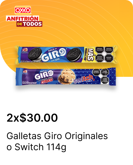 Galletas Giro Originales o Switch 114g