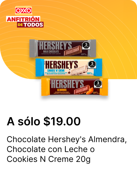 Chocolate Hersheys Almendra o Chocolate con Leche o Cookies N Creme 20g