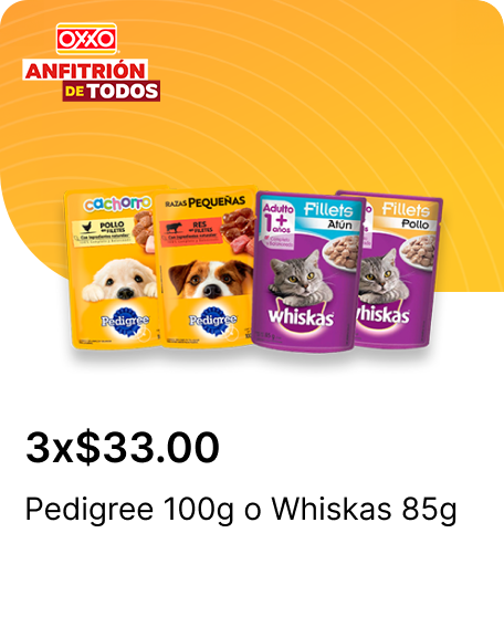 Pedigree 100g o Whiskas 85g