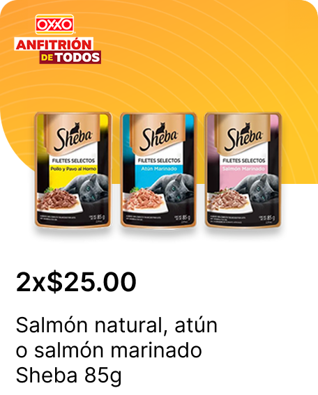 Salmon natural o atun o salmon marinado Sheba 85g