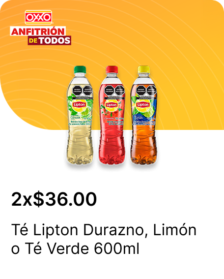 Te Lipton Durazno o Limon o Te Verde 600ml