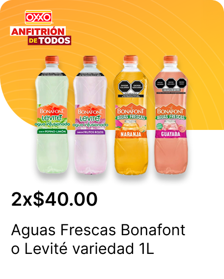 Aguas Frescas Bonafont o Levite variedad 1L