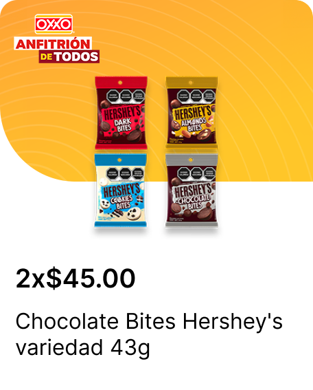 Chocolate Bites Hersheys variedad 43g