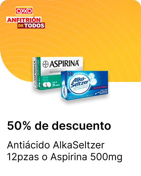 Antiacido AlkaSeltzer 12pzas o Aspirina 500mg