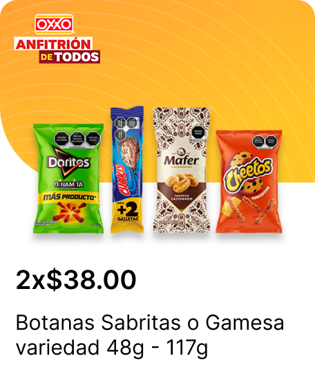 Botanas Sabritas o Gamesa variedad 48g  117g