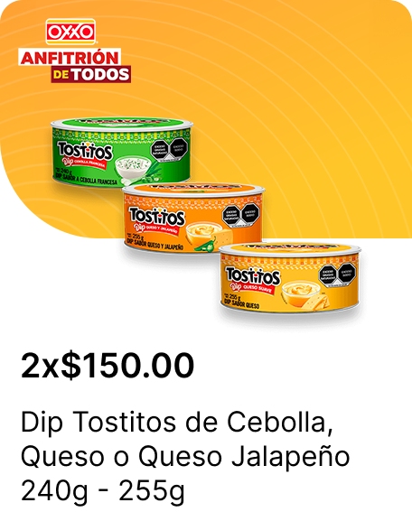 Dip Tostitos de Cebolla o Queso o Queso Jalapeno 240g  255g
