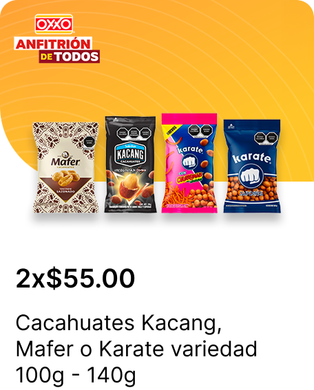 Cacahuates Kacang o Mafer o Karate variedad 100g  140g