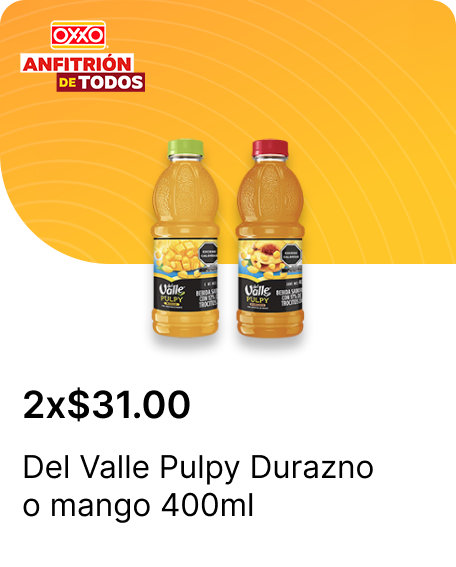 Del Valle Pulpy Durazno o mango 400ml