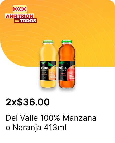 Del Valle 100% Manzana o Naranja 413ml