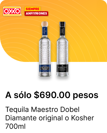 Tequila Maestro Dobel Diamante original o Kosher 700ml