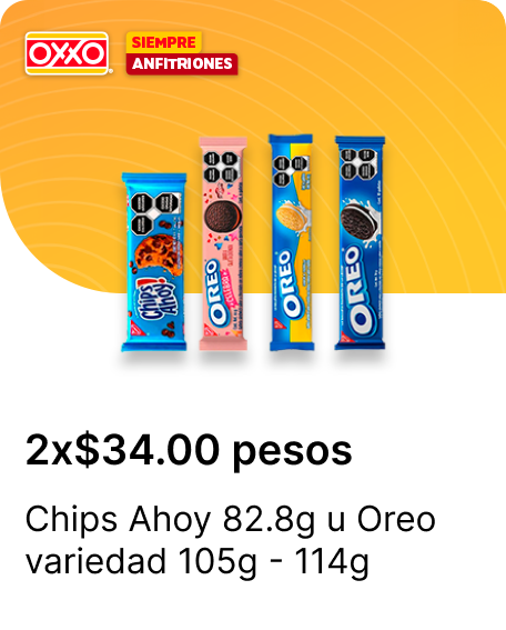 Chips Ahoy Arete 82.8g  u Oreo variedad 105g   114g 