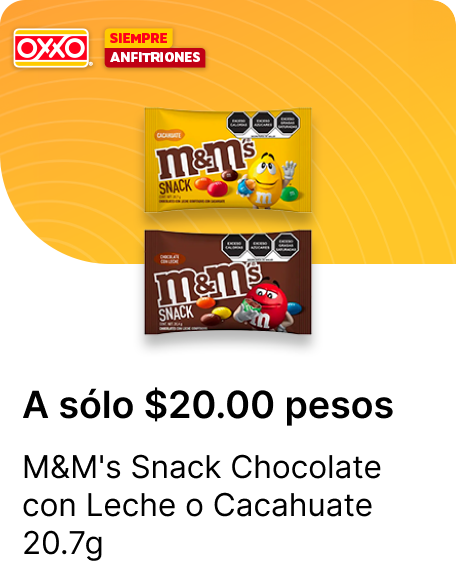 M&Ms Snack Chocolate con Leche o Cacahuate 20.7g