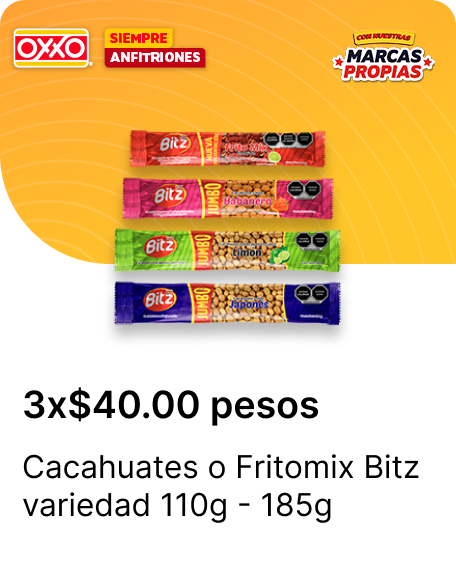Cacahuates o Fritomix Bitz variedad 110g  185g