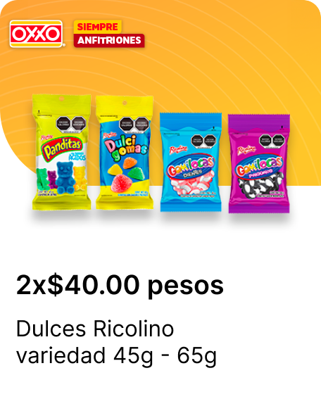 Dulces Ricolino variedad 45g  65g