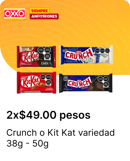Crunch o Kit Kat variedad 38g  50g
