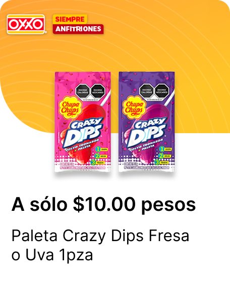 Paleta Crazy Dips Fresa o Uva 1pza