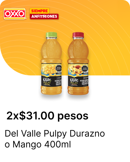 Del Valle Pulpy Durazno o Mango 400ml