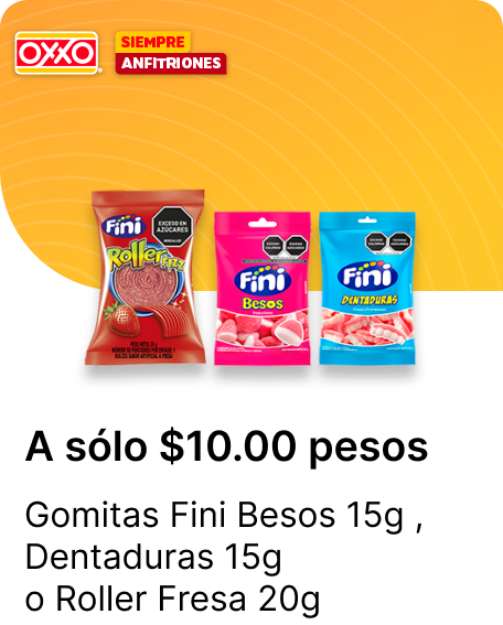 Gomitas Besos 15g  o Dentaduras 15g o Roller Fresa 20g