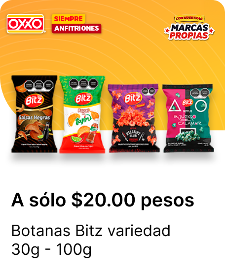 Botanas Bitz variedad 30g  100g