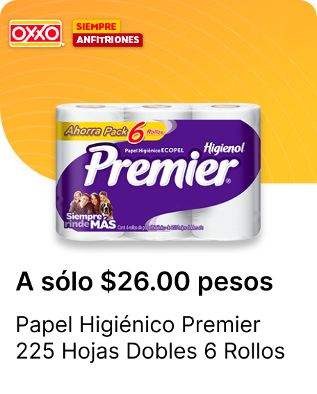 Papel Higienico Premier 225 Hojas Dobles 6 Rollos