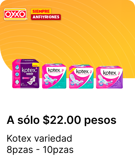 Kotex variedad 8pzas  10pzas