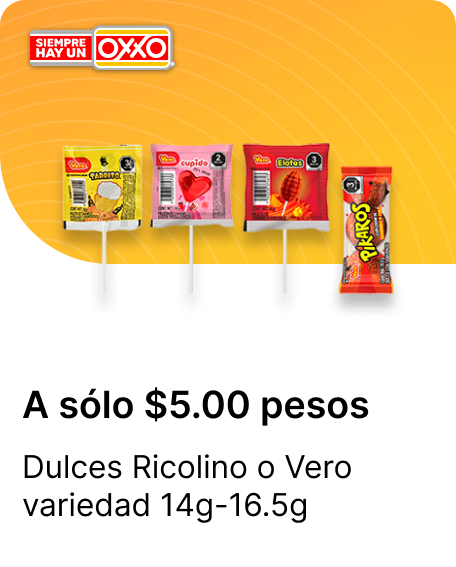 Dulces Ricolino o Vero variedad 14g16.5g