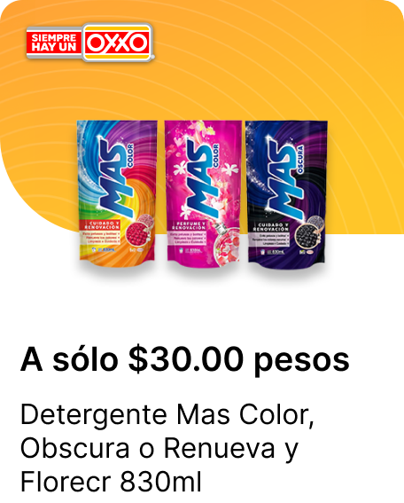 Detergente Mas Color o Obscura o Renueva y Florecr 830ml