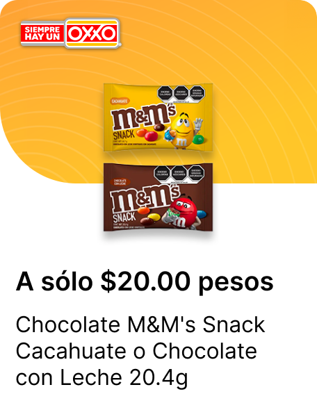 Chocolate M&Ms Snack Cacahuate o Chocolate con Leche 20.4g