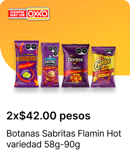 Botanas Sabritas Flamin Hot variedad 58g90g