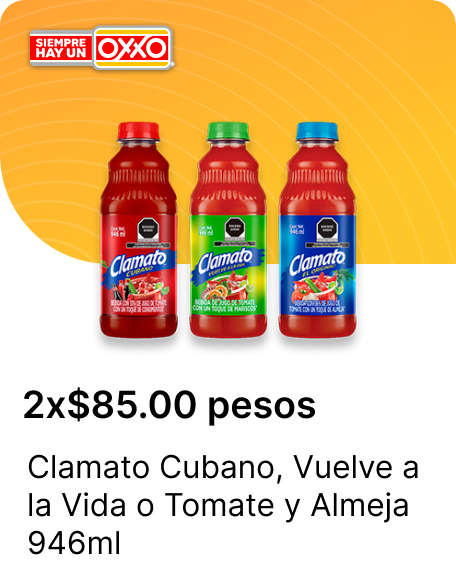 Clamato Cubano o Vuelve a la Vida o Tomate y Almeja  946ml