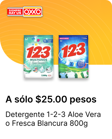 Detergente 123 Aloe Vera o Fresca Blancura 800g